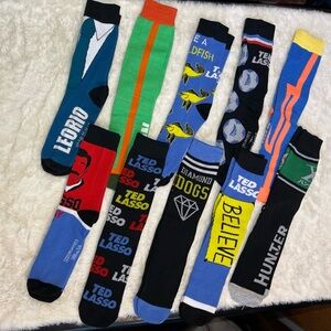 TED LASSO men’s socks, various design,10pair, NWOT